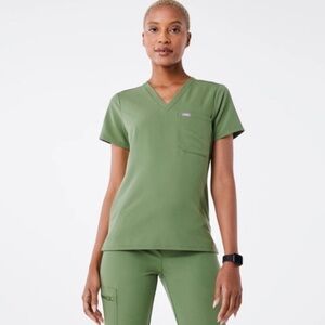 Figs women’s Catarina one pocket scrub top Fern, XXS